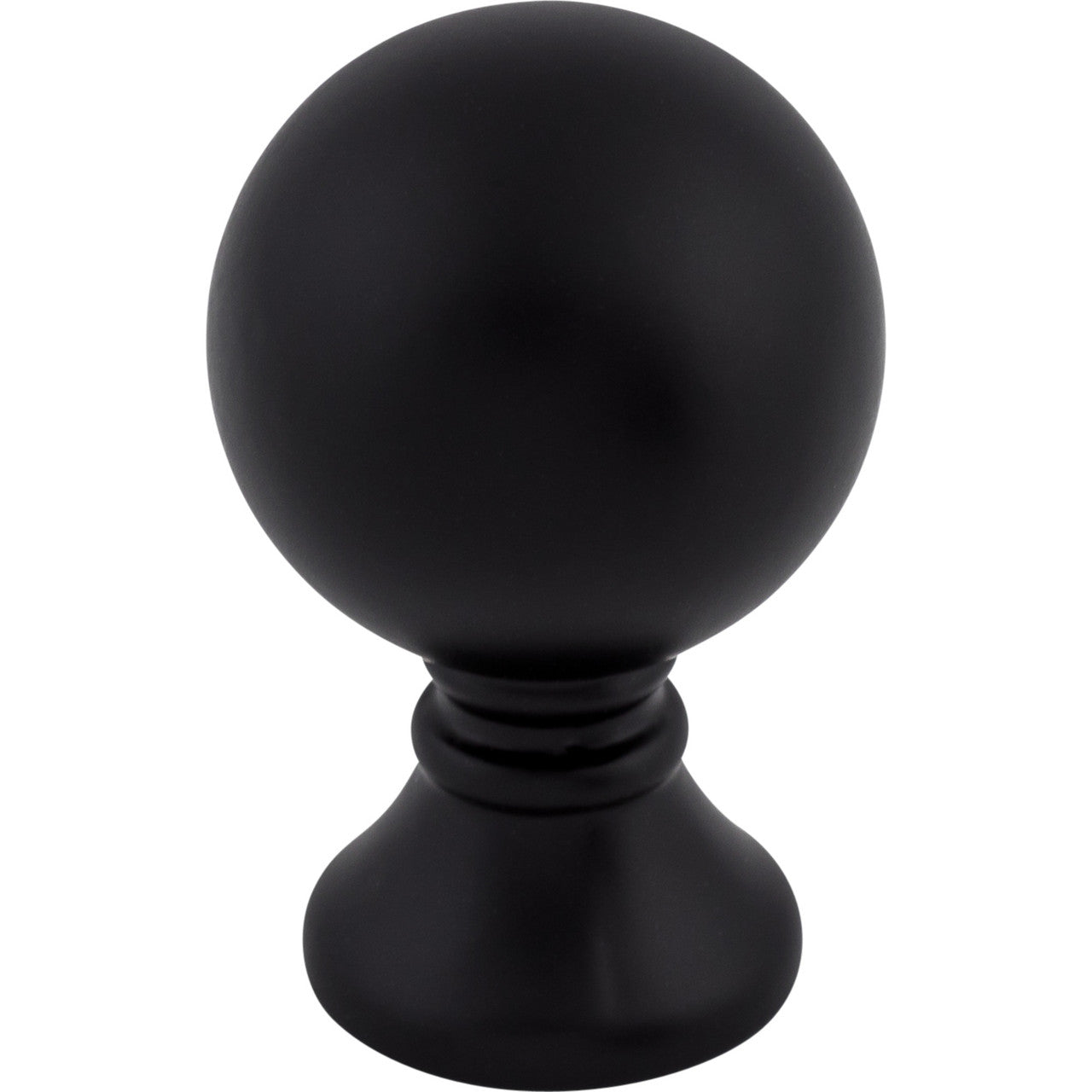 Top Knobs TK801BLK: 1" Kara Sphere Cabinet Knob - Flat Black