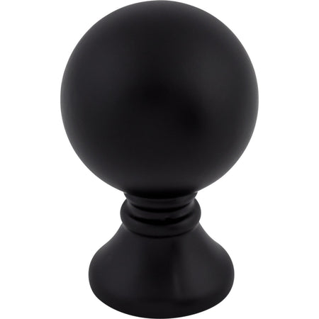 Top Knobs TK801BLK: 1" Kara Sphere Cabinet Knob - Flat Black