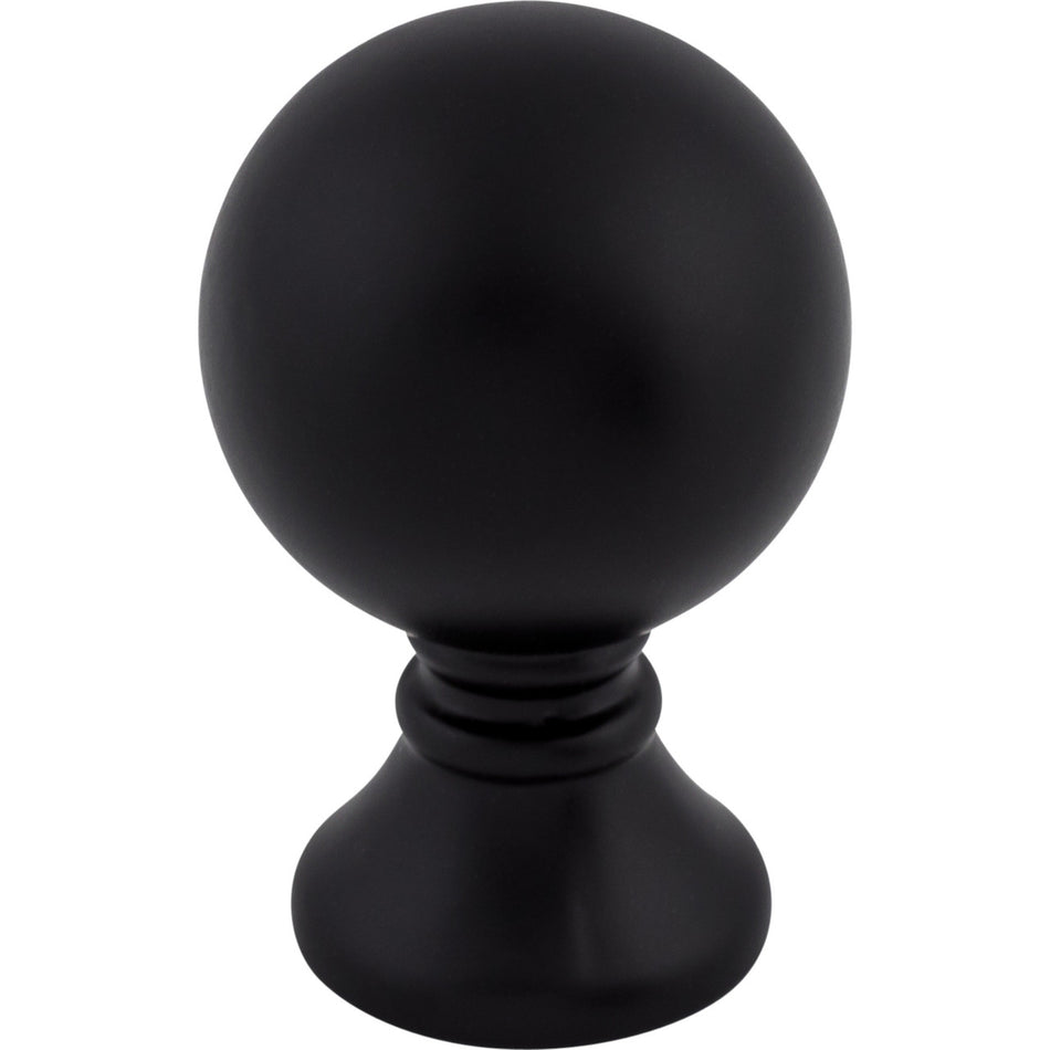 Top Knobs TK801BLK: 1" Kara Sphere Cabinet Knob - Flat Black