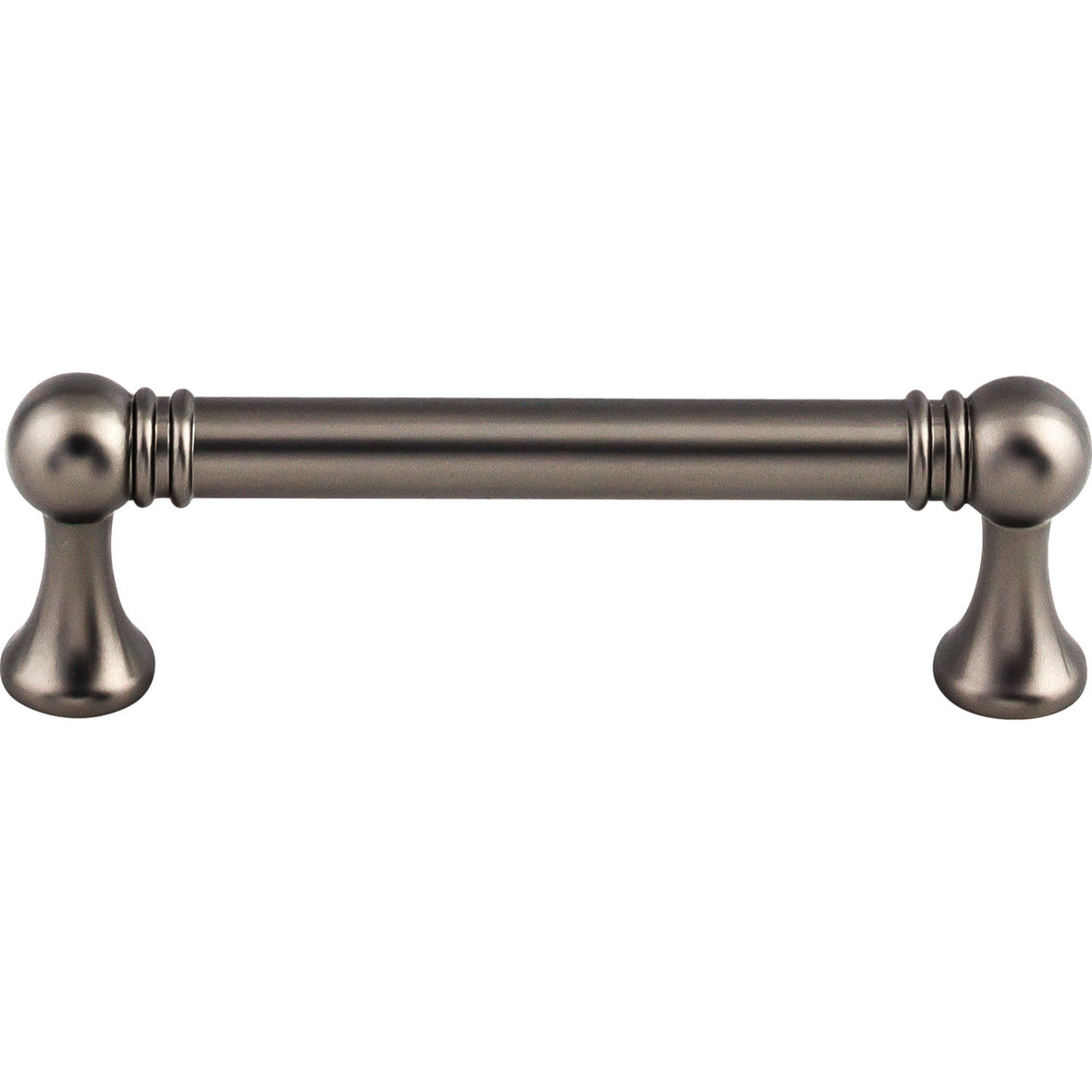Top Knobs TK802AG: 3-3/4" cc Kara Round Bar Cabinet Pull - Ash Gray