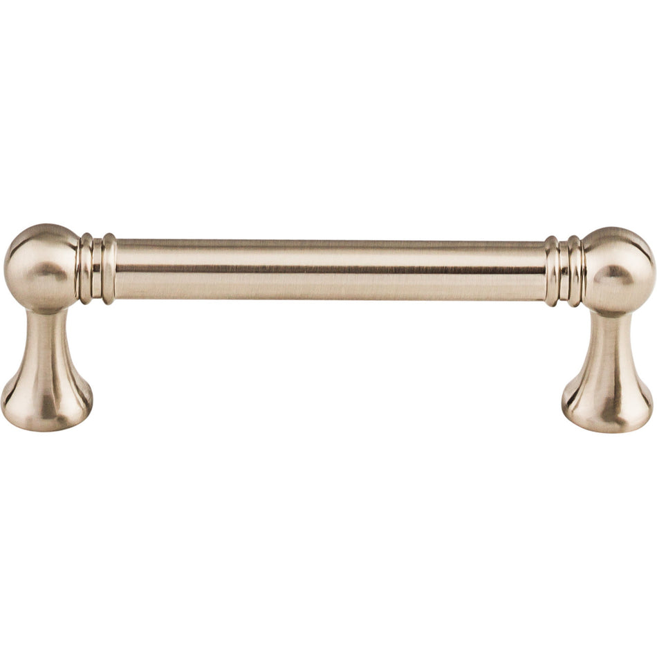 Top Knobs TK802BSN: 3-3/4" cc Kara Round Bar Cabinet Pull - Brushed Satin Nickel
