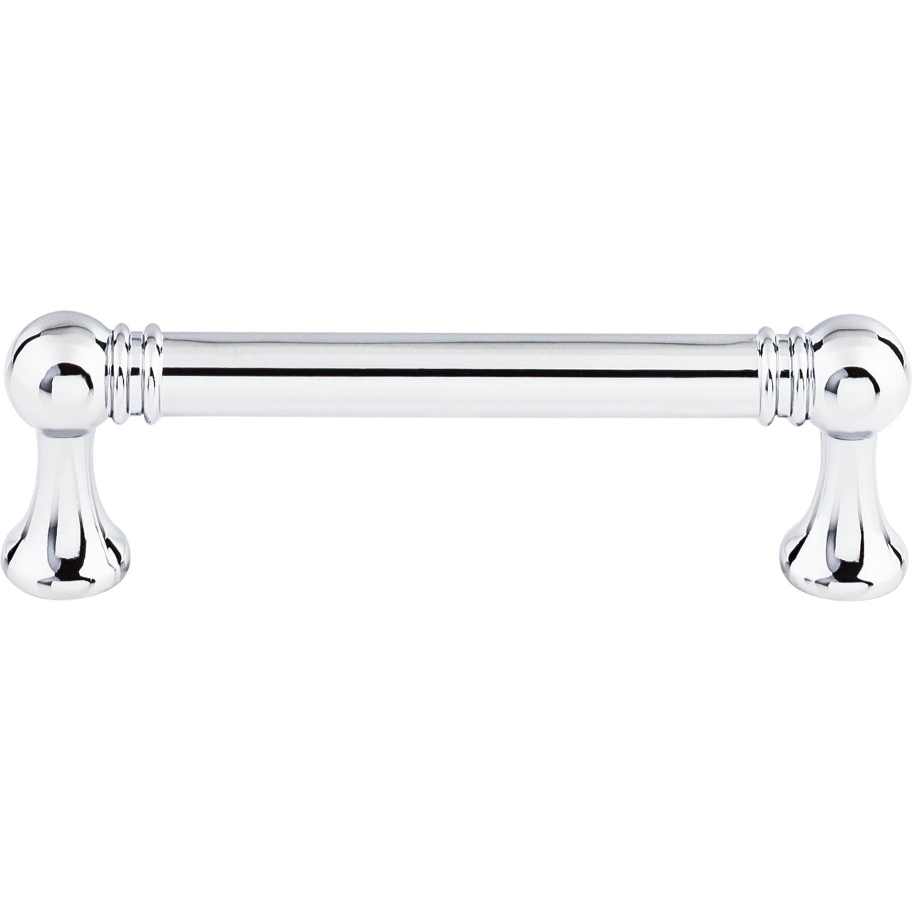 Top Knobs TK802PC: 3-3/4" cc Kara Round Bar Cabinet Pull - Polished Chrome