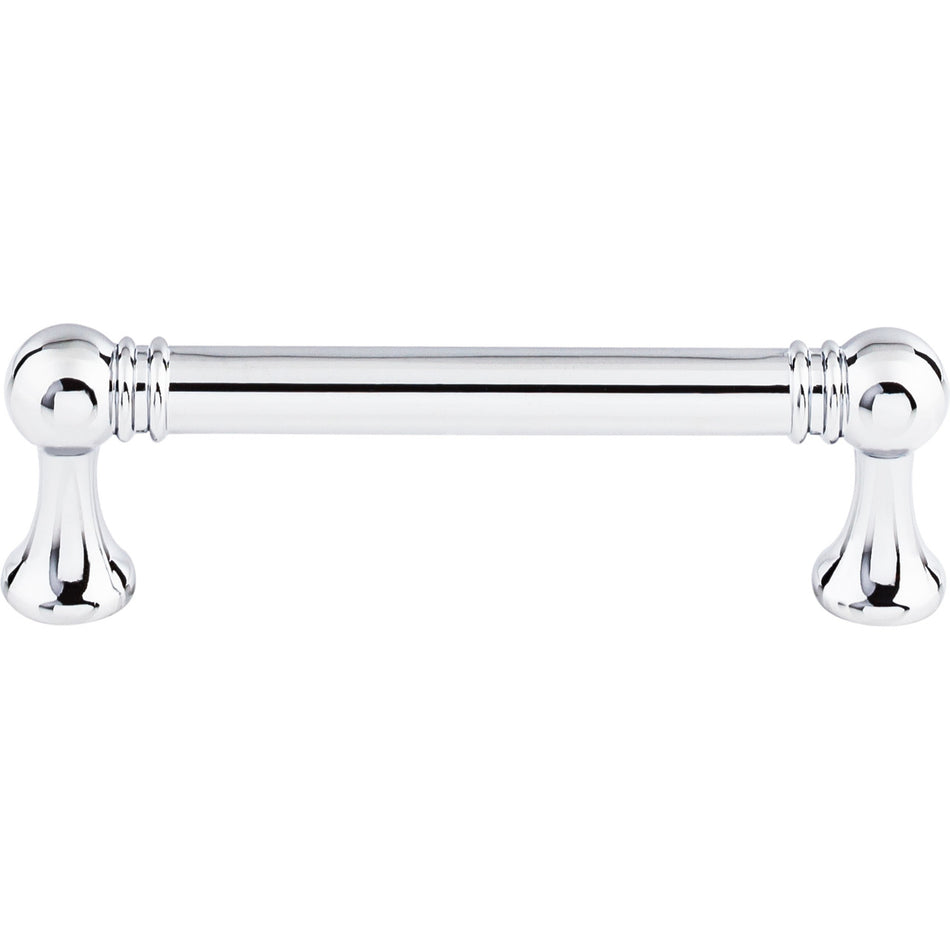 Top Knobs TK802PC: 3-3/4" cc Kara Round Bar Cabinet Pull - Polished Chrome