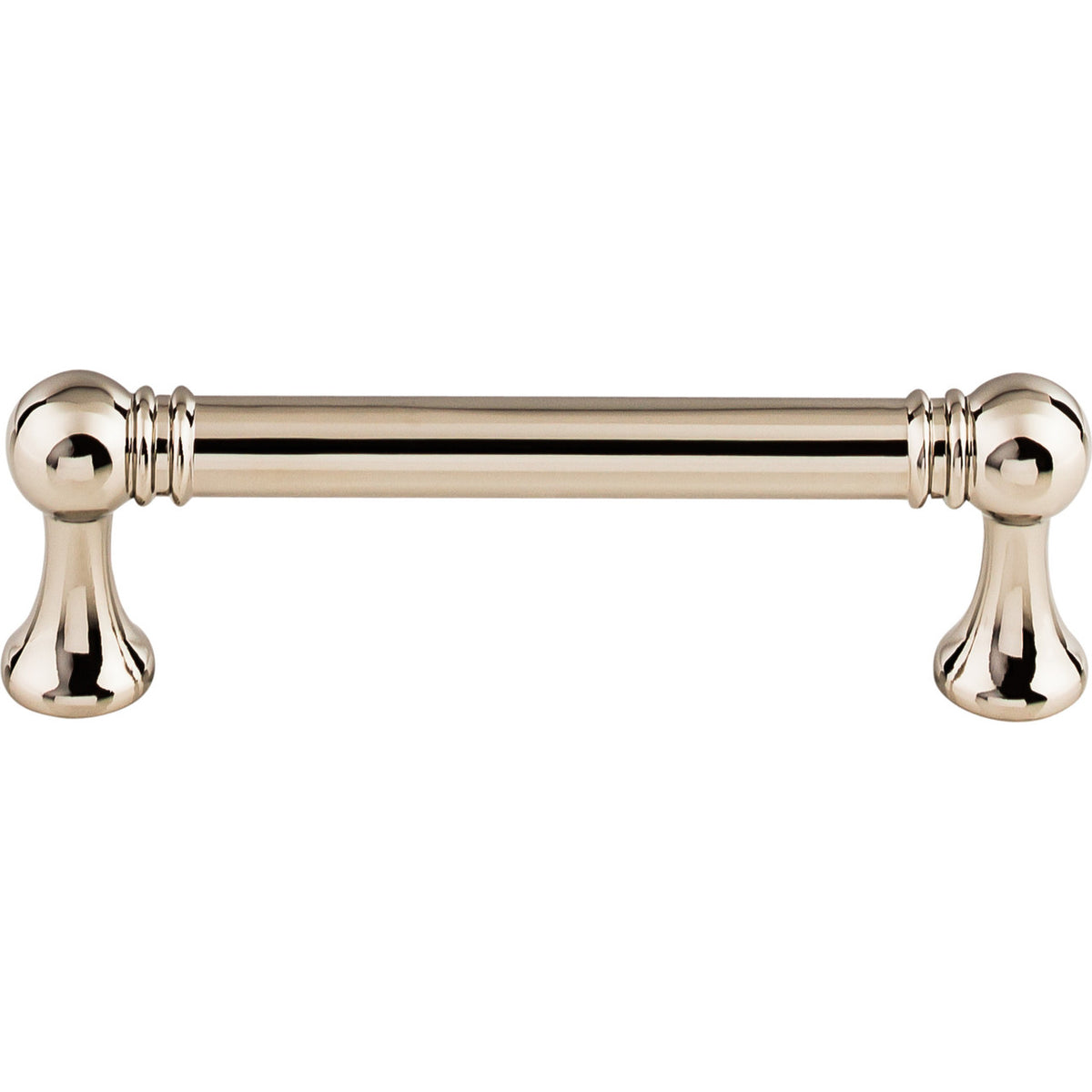 Top Knobs TK802PN: 3-3/4" cc Kara Round Bar Cabinet Pull - Polished Nickel