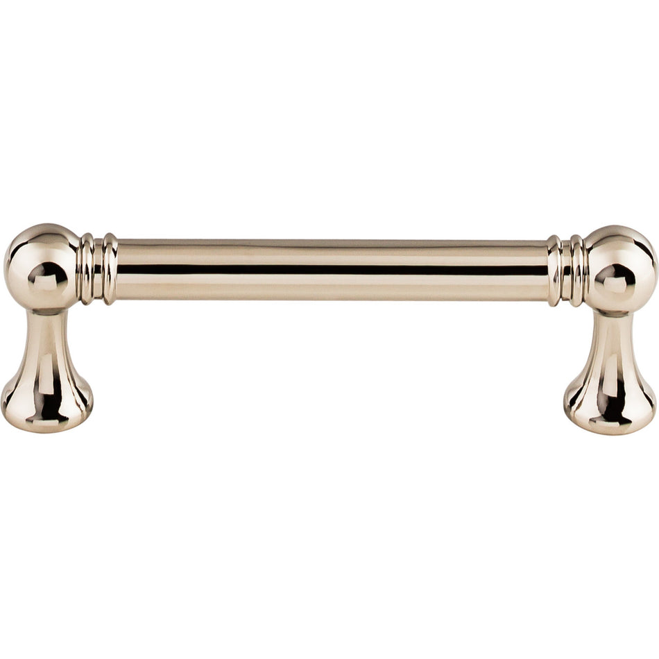 Top Knobs TK802PN: 3-3/4" cc Kara Round Bar Cabinet Pull - Polished Nickel