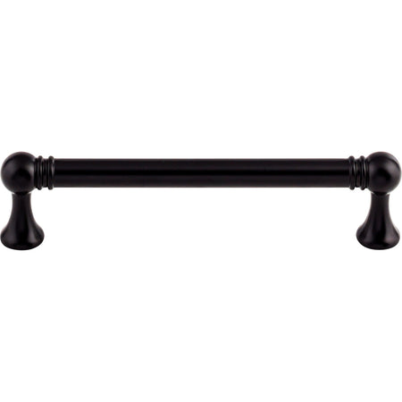 Top Knobs TK803BLK: 5-1/16" cc Kara Round Bar Cabinet Pull - Flat Black