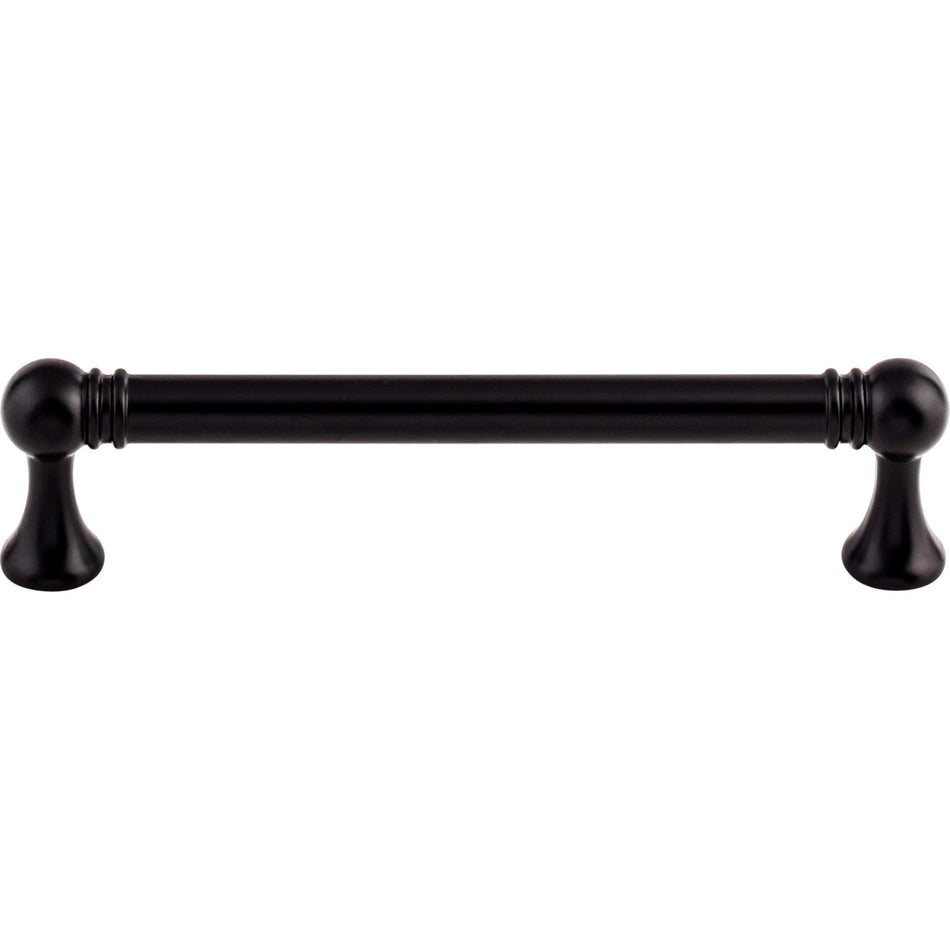 Top Knobs TK803BLK: 5-1/16" cc Kara Round Bar Cabinet Pull - Flat Black