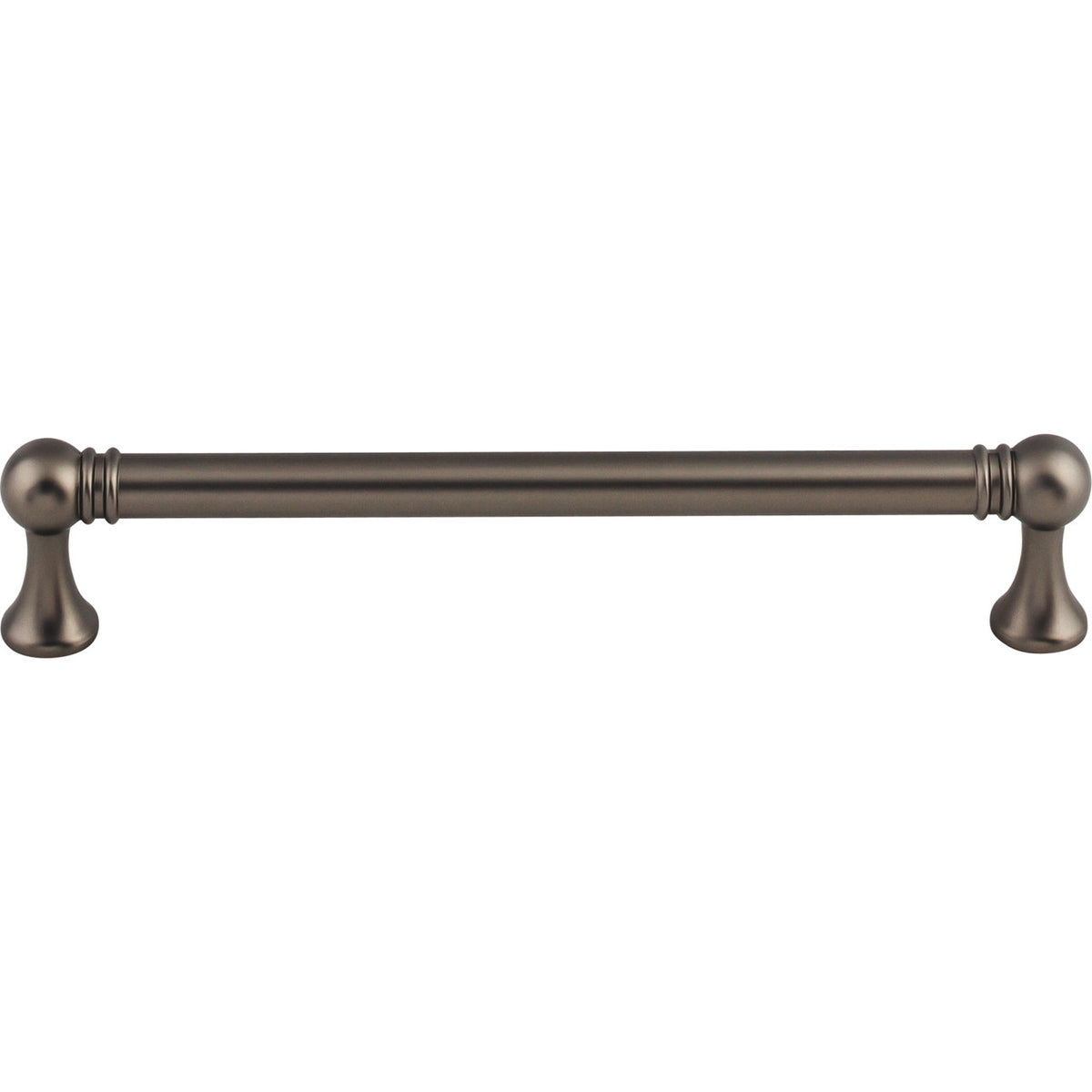 Top Knobs TK804AG: 6-5/16" cc Kara Round Bar Cabinet Pull - Ash Gray