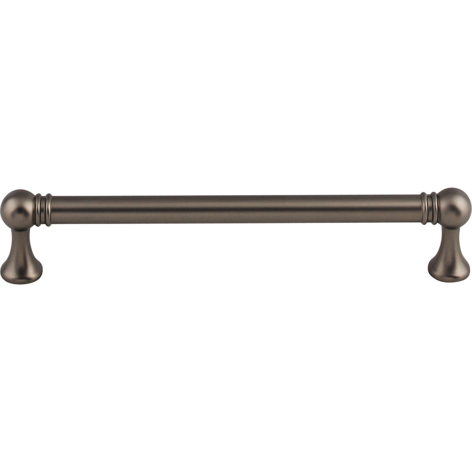 Top Knobs TK804AG: 6-5/16" cc Kara Round Bar Cabinet Pull - Ash Gray