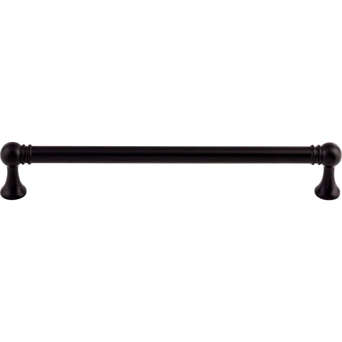 Top Knobs TK805BLK: 7-9/16" cc Kara Round Bar Cabinet Pull - Flat Black