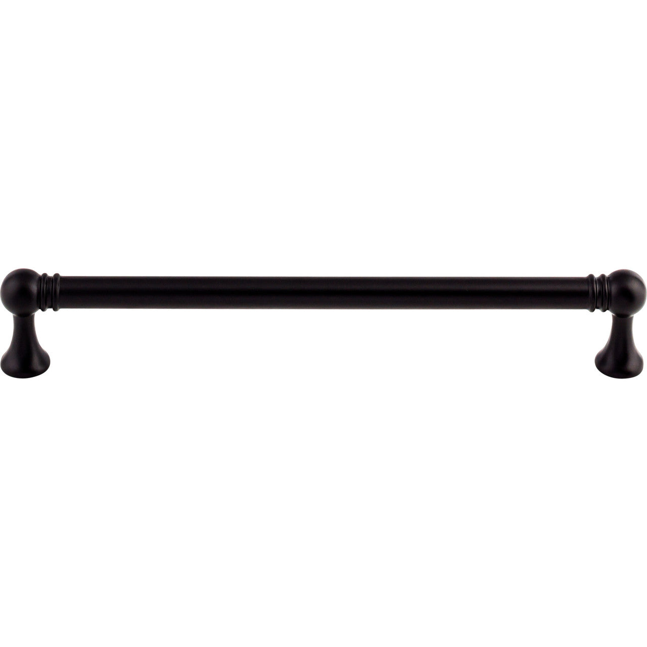 Top Knobs TK805BLK: 7-9/16" cc Kara Round Bar Cabinet Pull - Flat Black