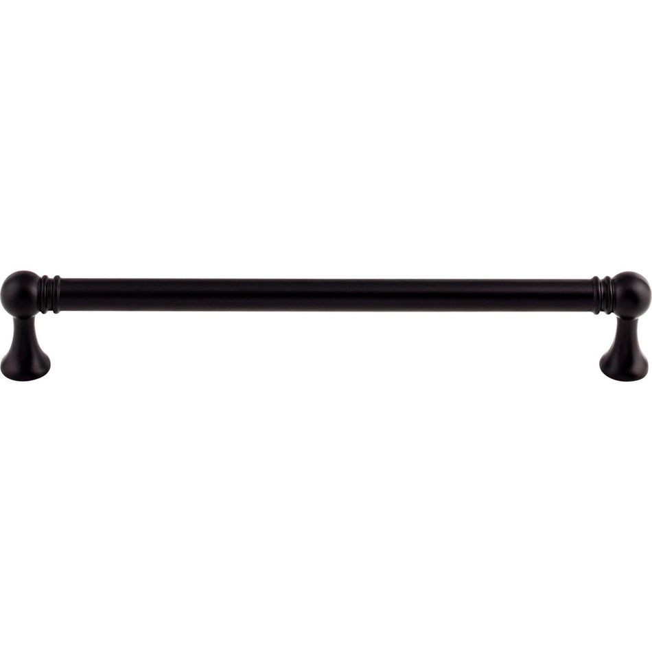 Top Knobs TK805BLK: 7-9/16" cc Kara Round Bar Cabinet Pull - Flat Black