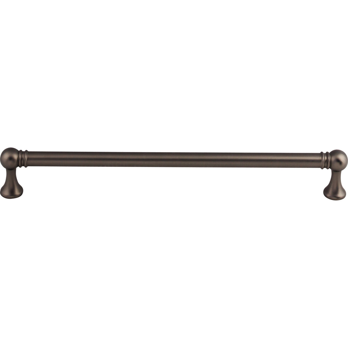 Top Knobs TK806AG: 8-13/16" cc Kara Round Bar Cabinet Pull - Ash Gray