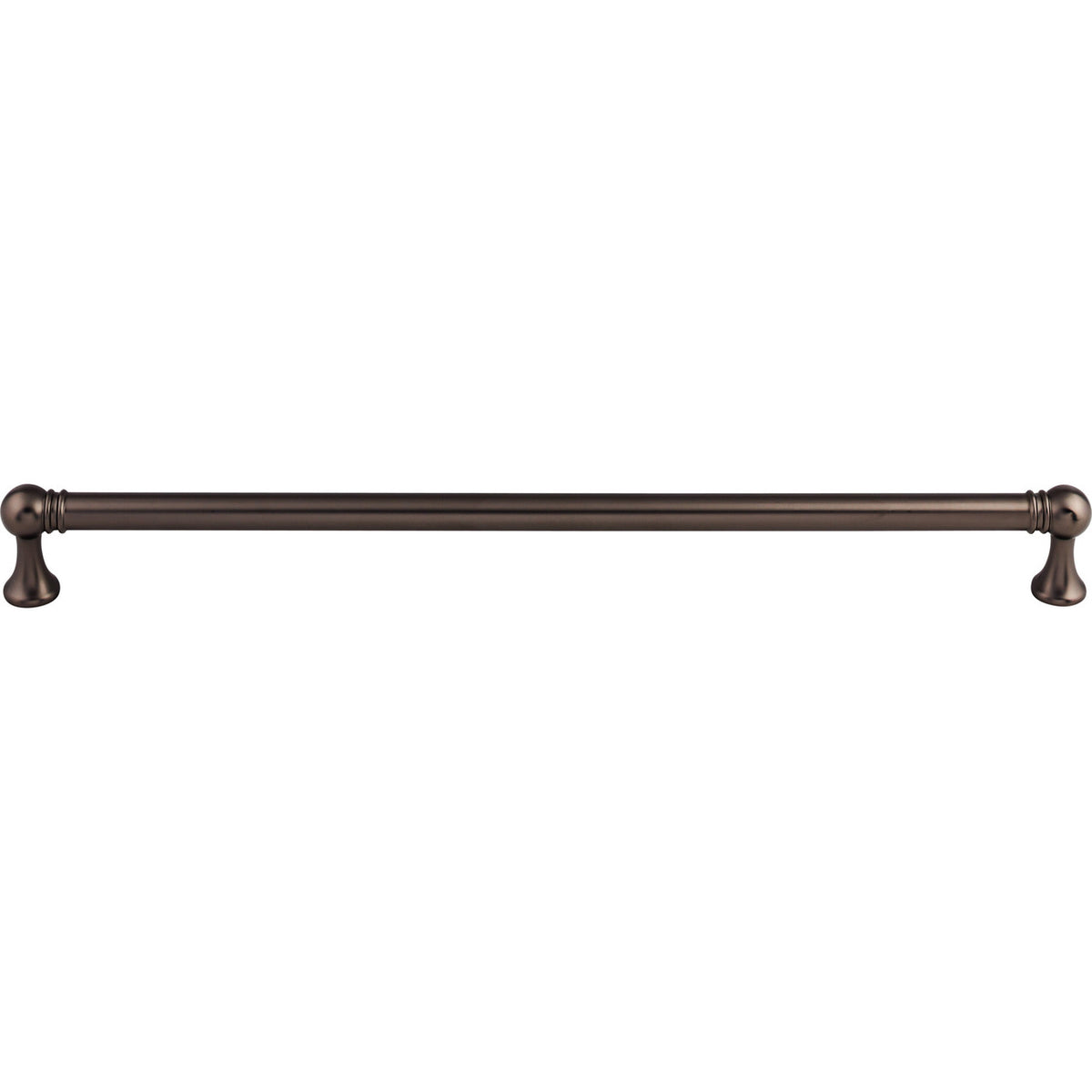 Top Knobs TK807AG: 12" cc Kara Round Bar Cabinet Pull - Ash Gray