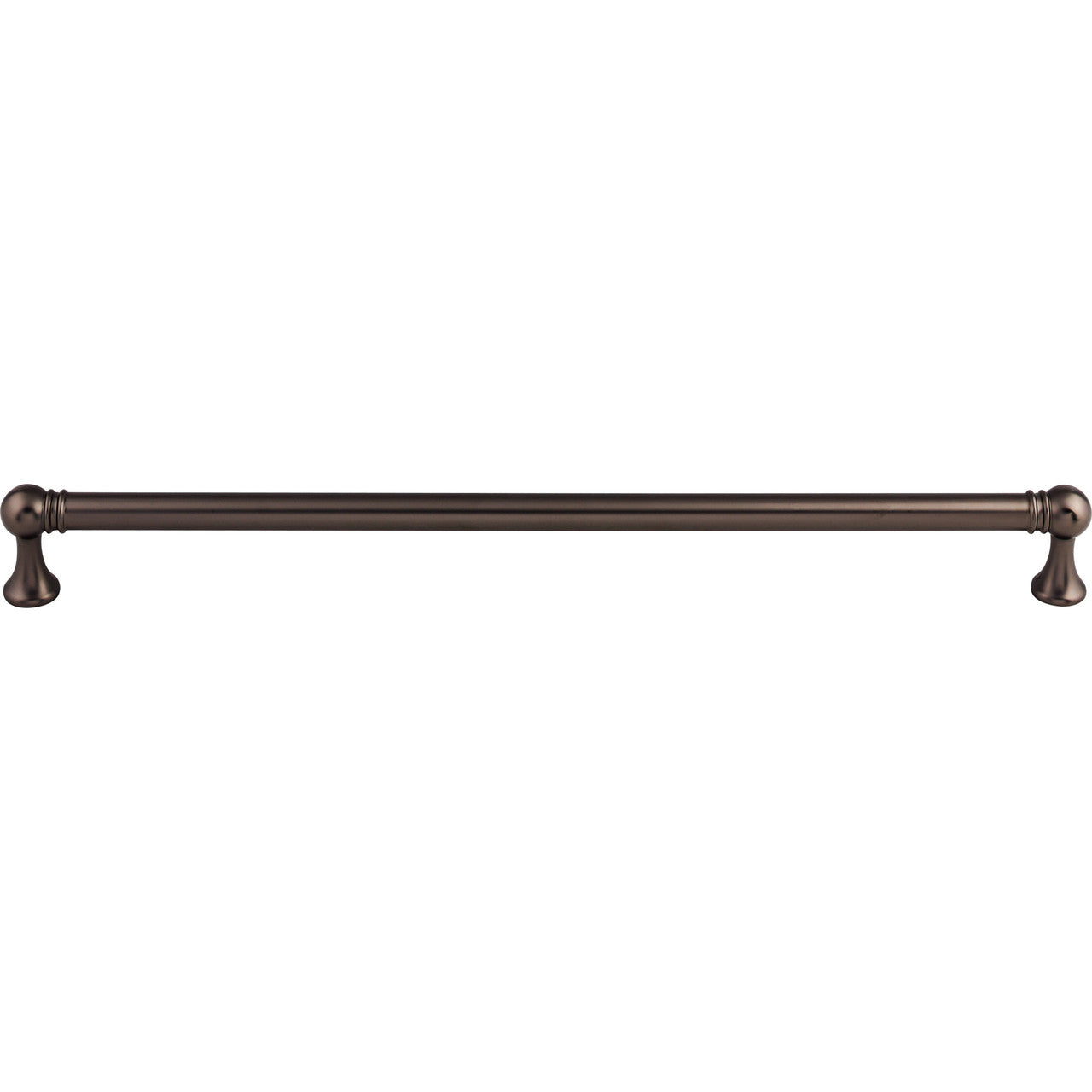 Top Knobs TK807AG: 12" cc Kara Round Bar Cabinet Pull - Ash Gray