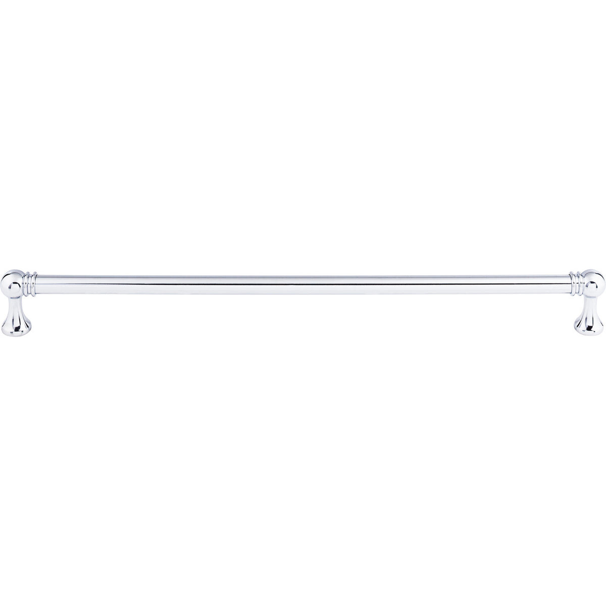 Top Knobs TK807PC: 12" cc Kara Round Bar Cabinet Pull - Polished Chrome