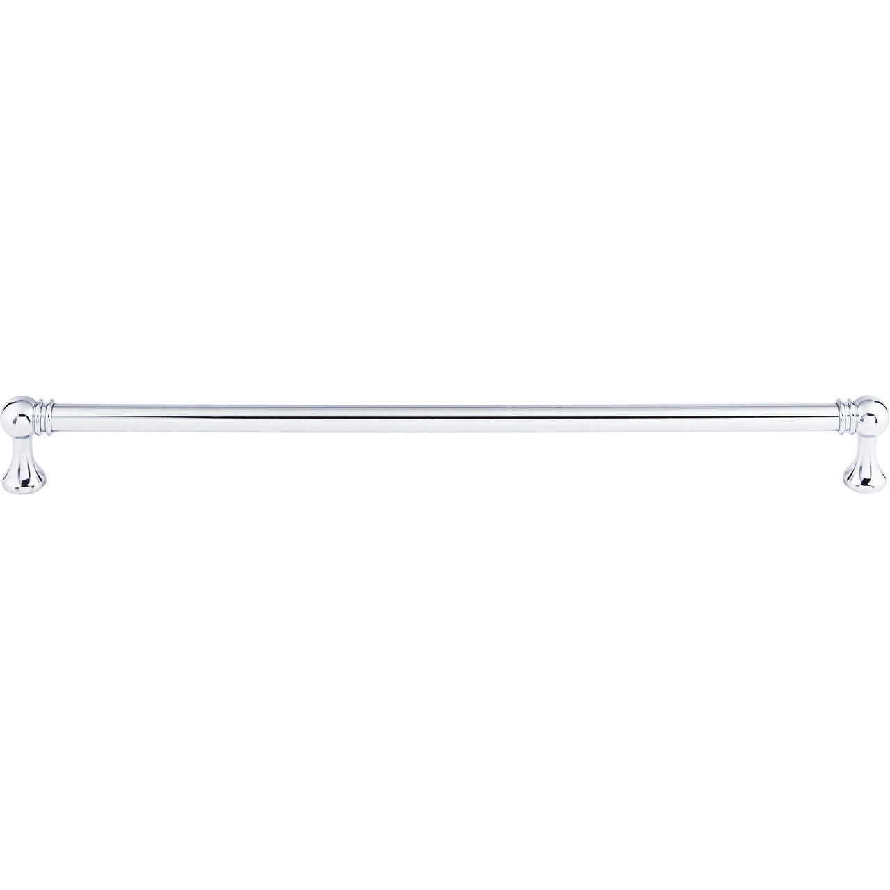 Top Knobs TK807PC: 12" cc Kara Round Bar Cabinet Pull - Polished Chrome