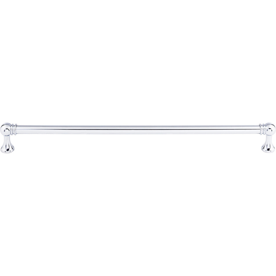 Top Knobs TK807PC: 12" cc Kara Round Bar Cabinet Pull - Polished Chrome
