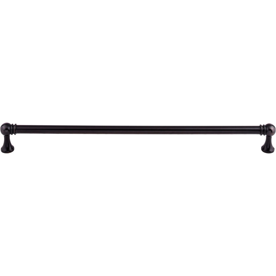 Top Knobs TK807TB: 12" cc Kara Round Bar Cabinet Pull - Tuscan Bronze