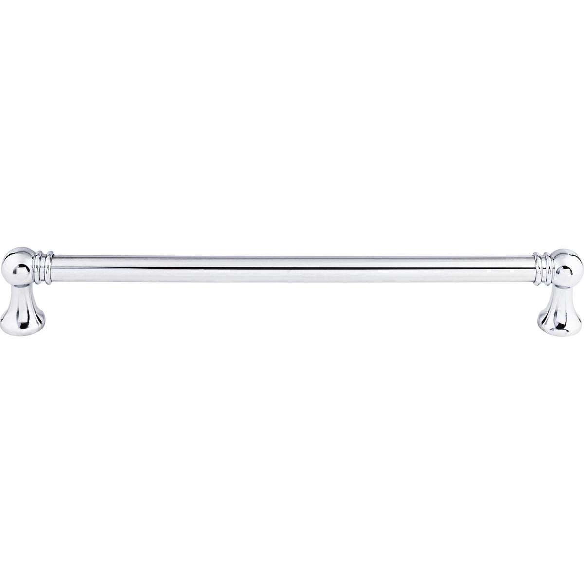 Top Knobs TK808PC: 12" cc Kara Round Bar Appliance Pull - Polished Chrome