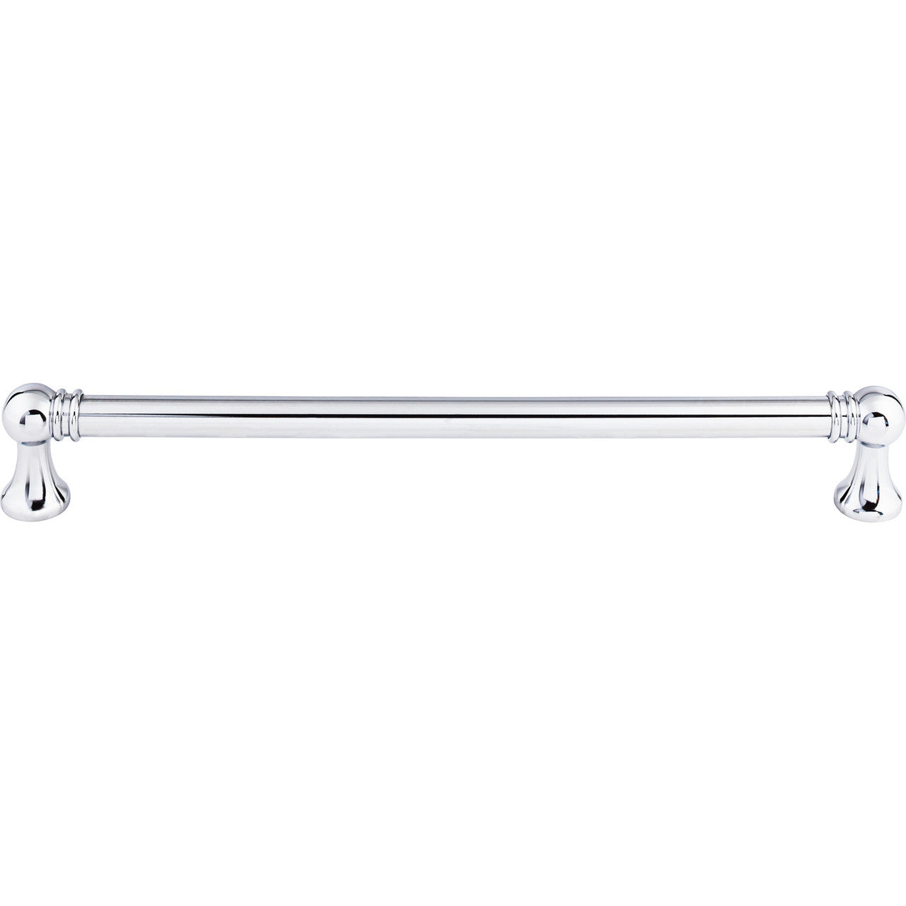 Top Knobs TK808PC: 12" cc Kara Round Bar Appliance Pull - Polished Chrome