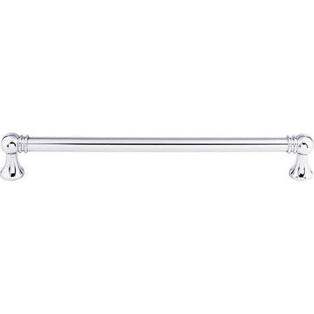 Top Knobs TK808PC: 12" cc Kara Round Bar Appliance Pull - Polished Chrome