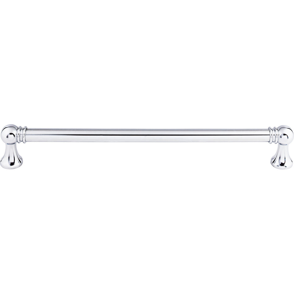 Top Knobs TK808PC: 12" cc Kara Round Bar Appliance Pull - Polished Chrome