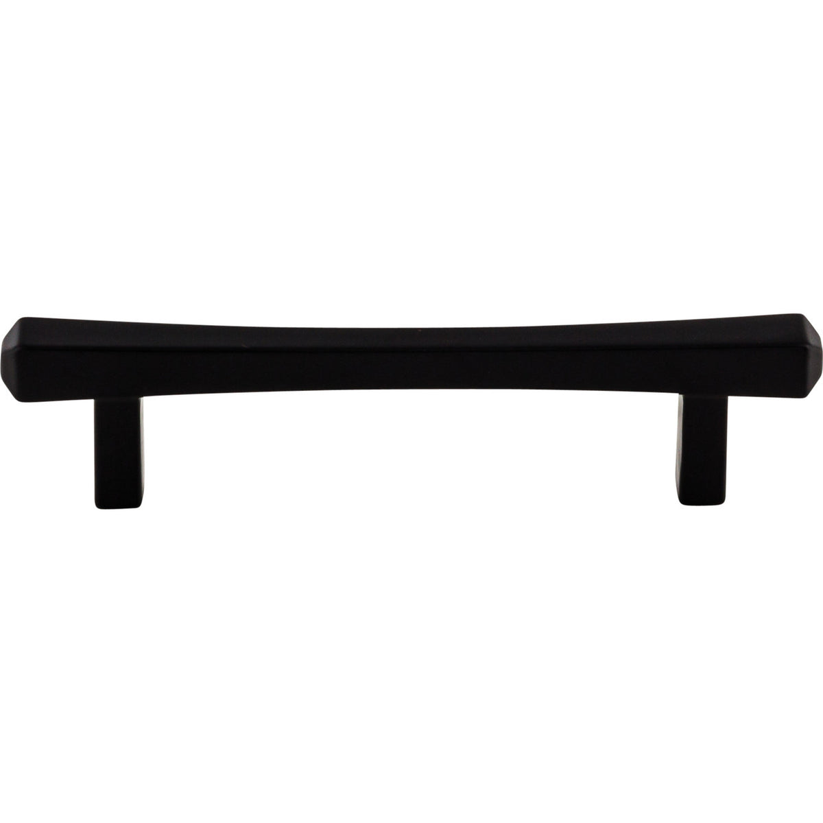 Top Knobs TK812BLK: 3-3/4" cc Juliet Square Bar Cabinet Pull - Flat Black