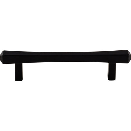 Top Knobs TK812BLK: 3-3/4" cc Juliet Square Bar Cabinet Pull - Flat Black