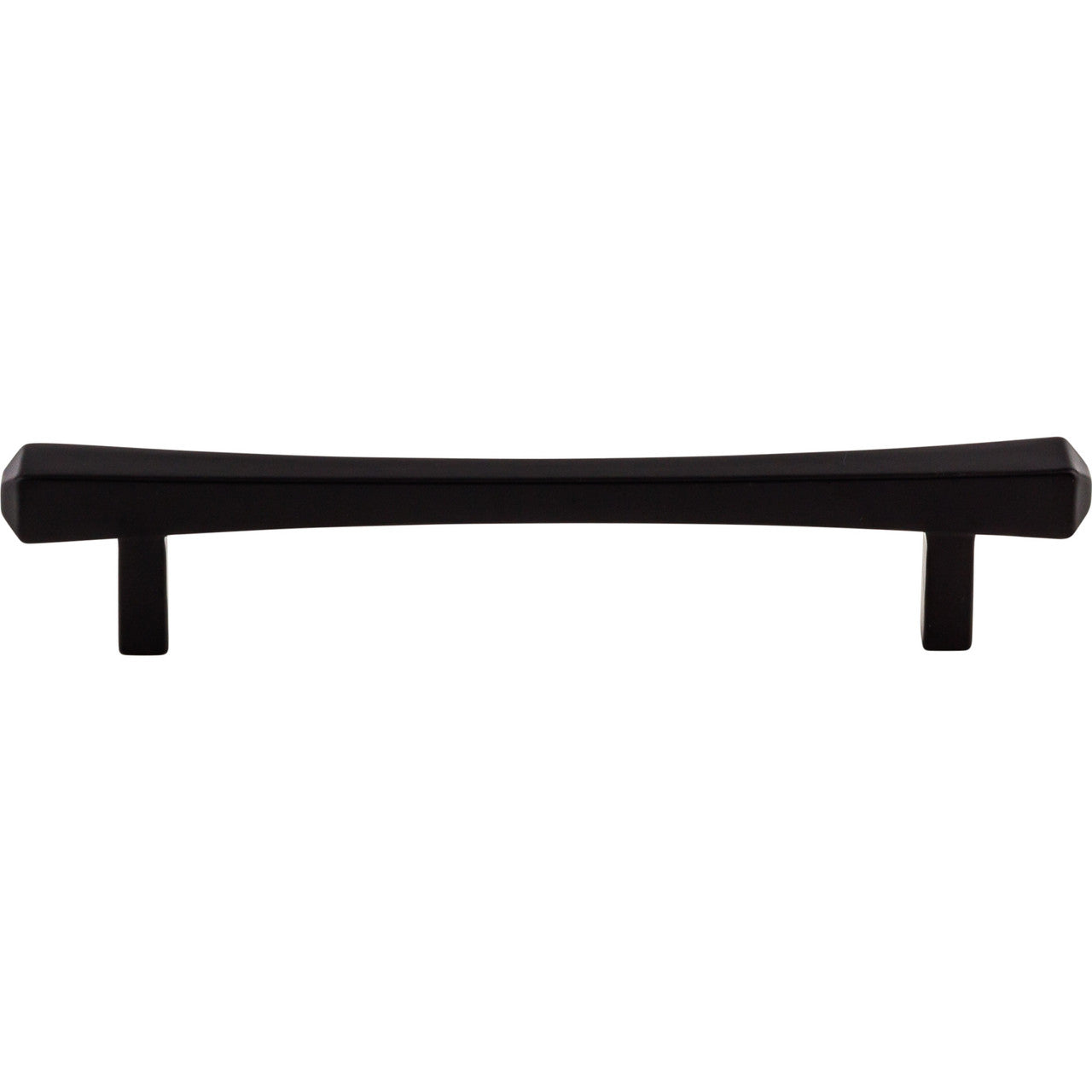 Top Knobs TK813BLK: 5-1/16" cc Juliet Square Bar Cabinet Pull - Flat Black