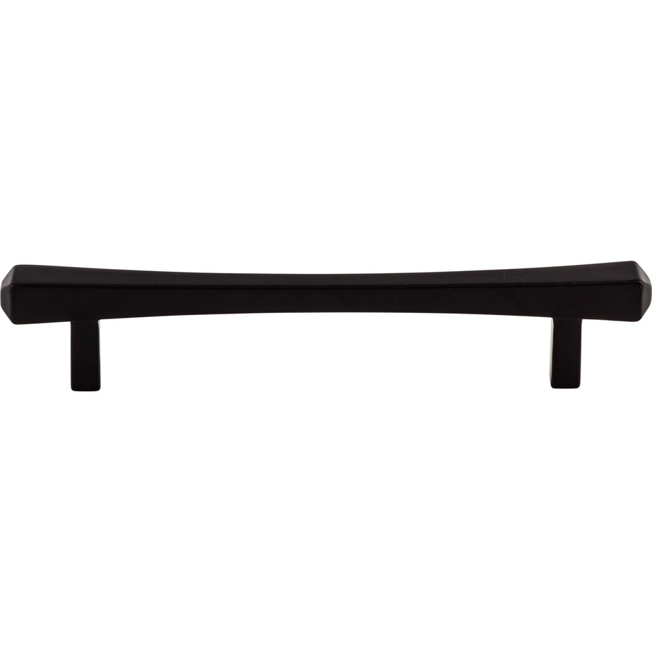 Top Knobs TK813BLK: 5-1/16" cc Juliet Square Bar Cabinet Pull - Flat Black