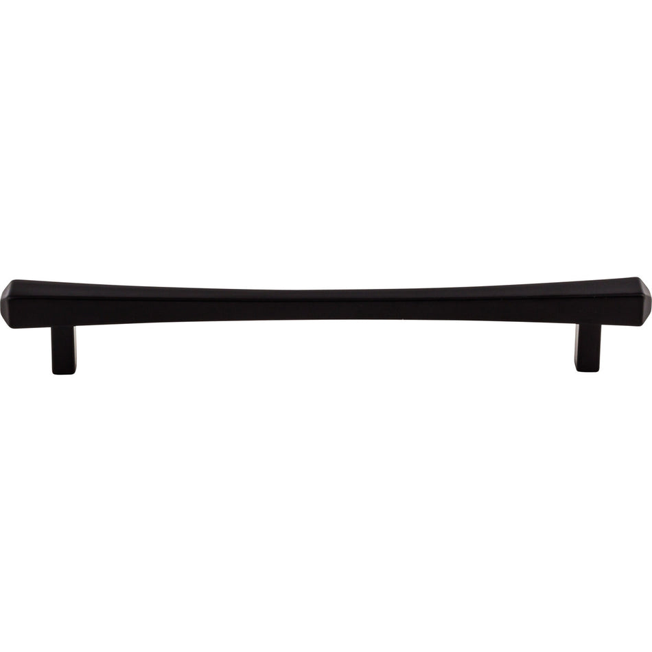 Top Knobs TK815BLK: 7-9/16" cc Juliet Square Bar Cabinet Pull - Flat Black