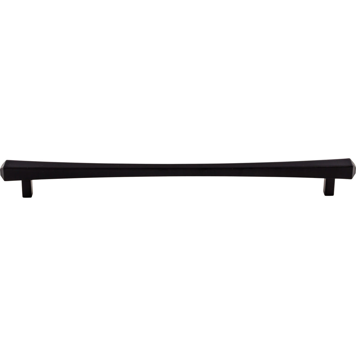 Top Knobs TK817BLK: 12" cc Juliet Square Bar Cabinet Pull - Flat Black