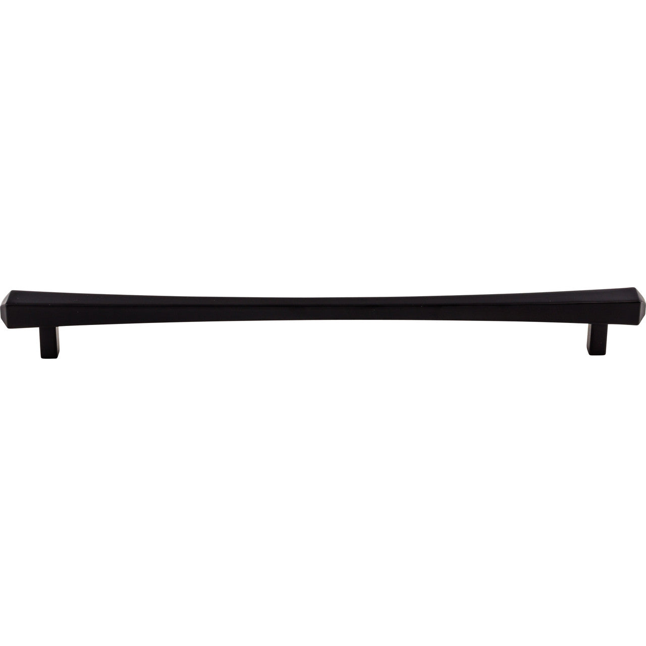Top Knobs TK817BLK: 12" cc Juliet Square Bar Cabinet Pull - Flat Black
