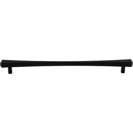 Top Knobs TK817BLK: 12" cc Juliet Square Bar Cabinet Pull - Flat Black