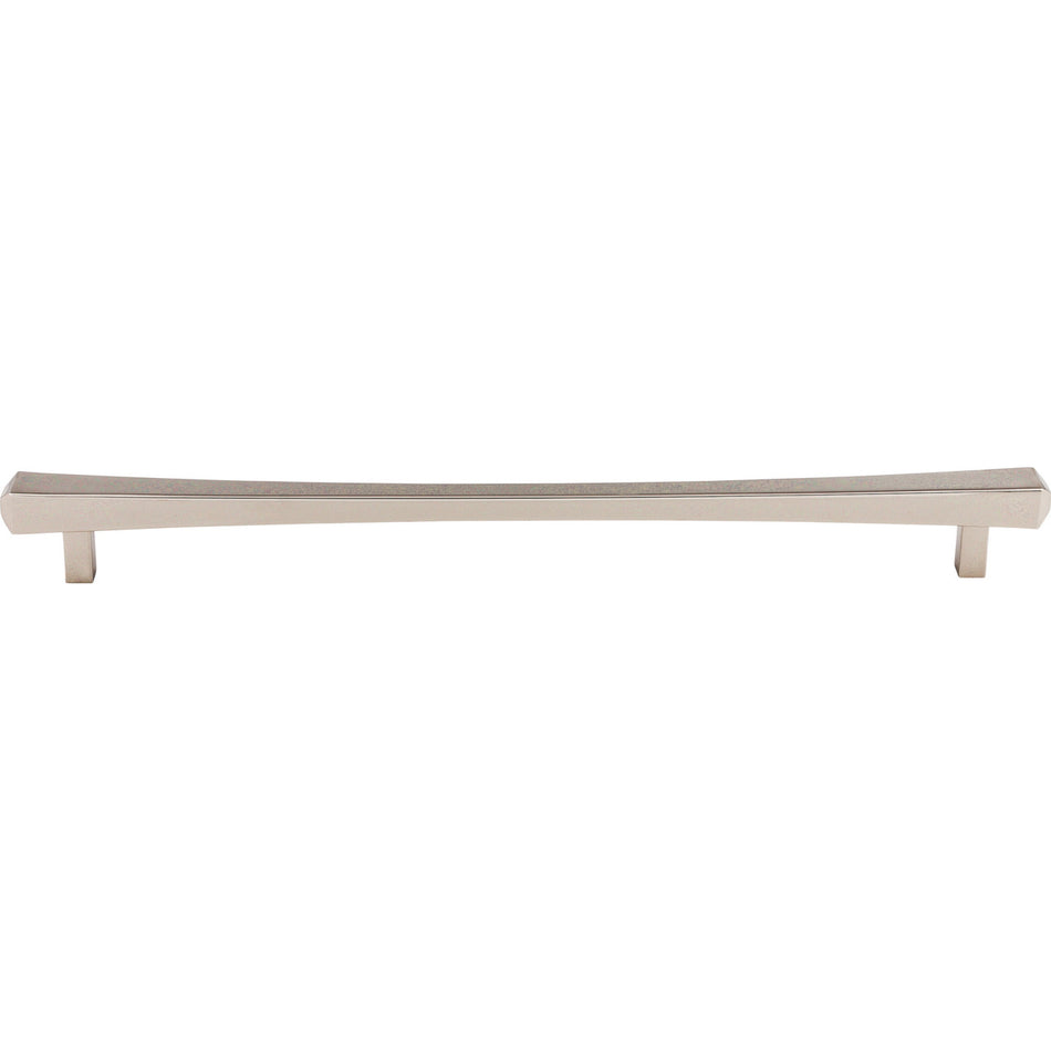 Top Knobs TK817PN: 12" cc Juliet Square Bar Cabinet Pull - Polished Nickel