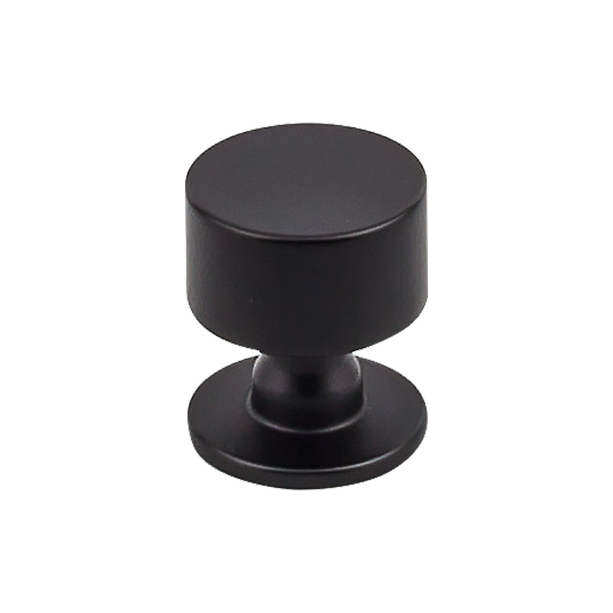 Top Knobs TK821BLK: 1-1/8" Lily Round Cabinet Knob - Flat Black