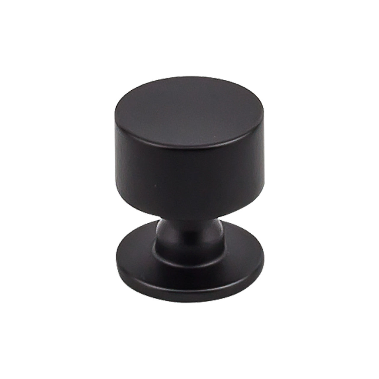 Top Knobs TK821BLK: 1-1/8" Lily Round Cabinet Knob - Flat Black