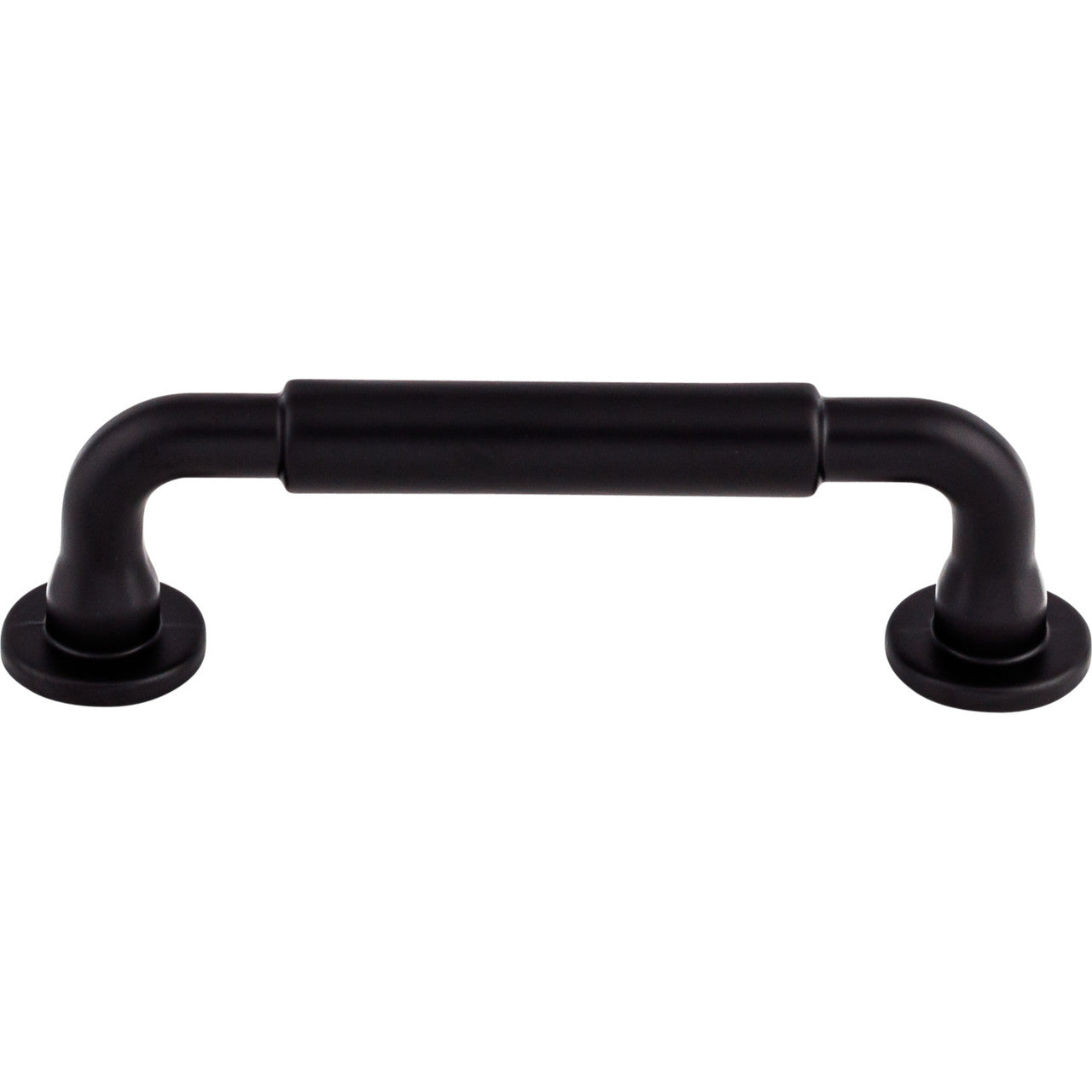 Top Knobs TK822BLK: 3-3/4" cc Lily D-Handle Cabinet Pull - Flat Black