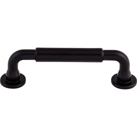 Top Knobs TK822BLK: 3-3/4" cc Lily D-Handle Cabinet Pull - Flat Black