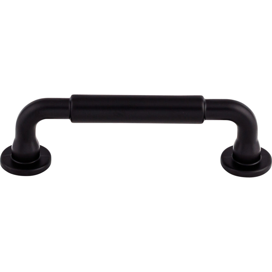 Top Knobs TK822BLK: 3-3/4" cc Lily D-Handle Cabinet Pull - Flat Black