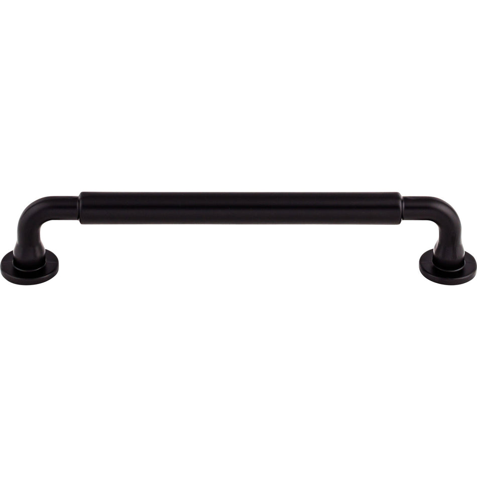 Top Knobs TK824BLK: 6-5/16" cc Lily D-Handle Cabinet Pull - Flat Black