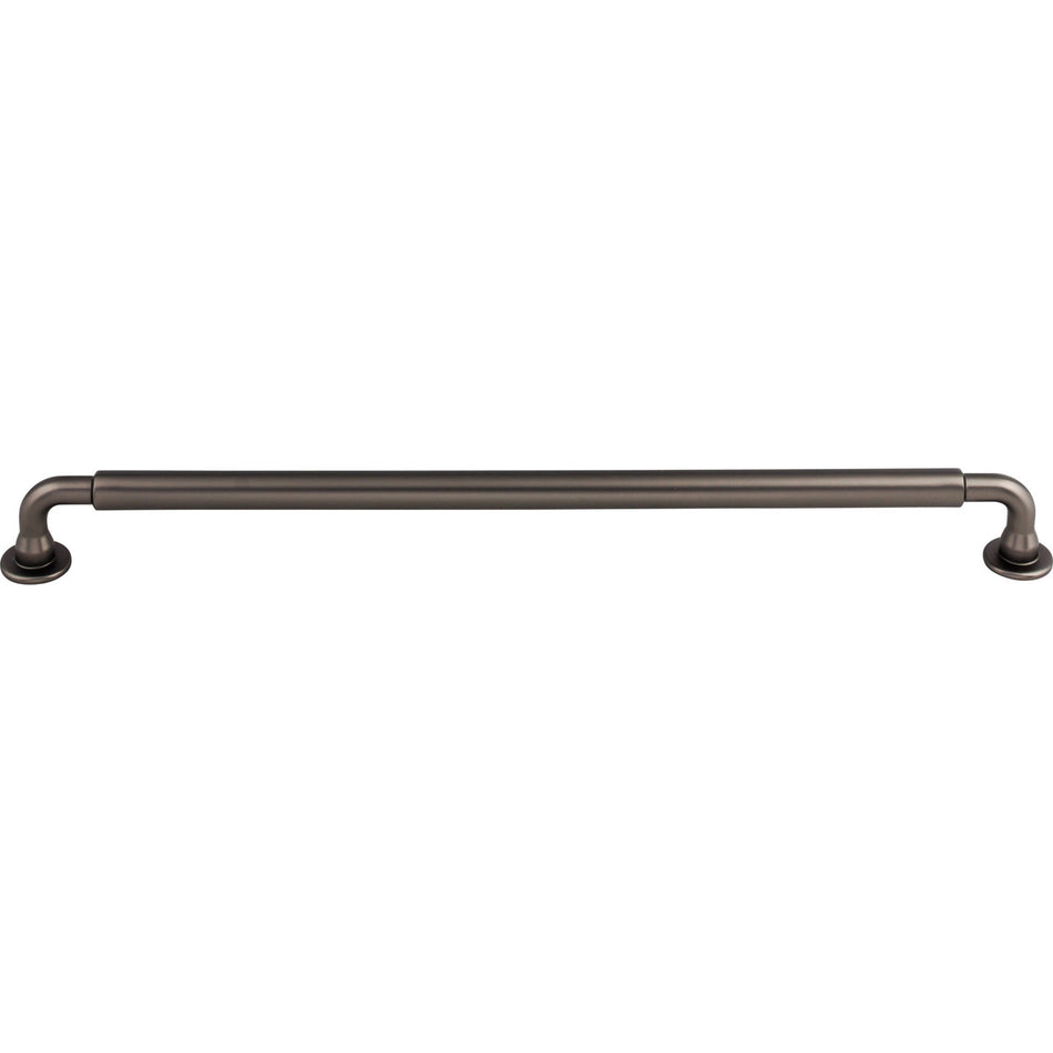 Top Knobs TK827AG: 12" cc Lily D-Handle Cabinet Pull - Ash Gray