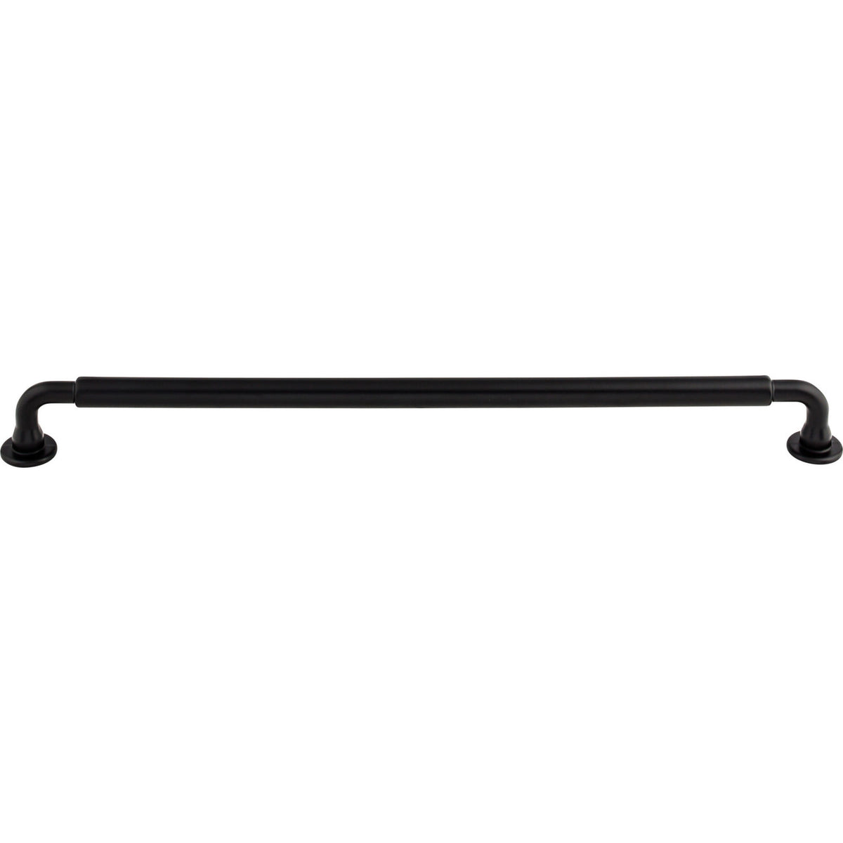 Top Knobs TK827BLK: 12" cc Lily D-Handle Cabinet Pull - Flat Black