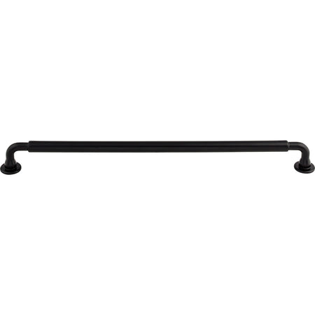 Top Knobs TK827BLK: 12" cc Lily D-Handle Cabinet Pull - Flat Black