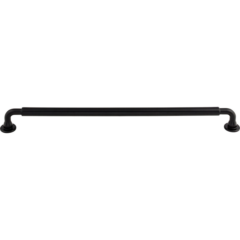 Top Knobs TK827BLK: 12" cc Lily D-Handle Cabinet Pull - Flat Black