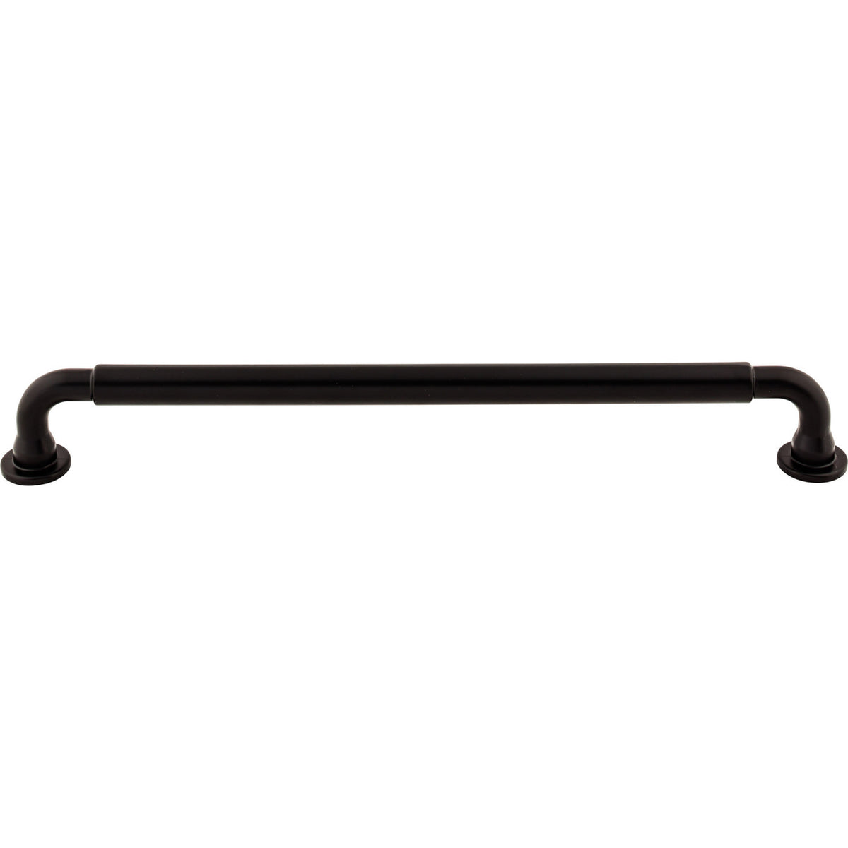Top Knobs TK828BLK: 12" cc Lily D-Handle Appliance Pull - Flat Black