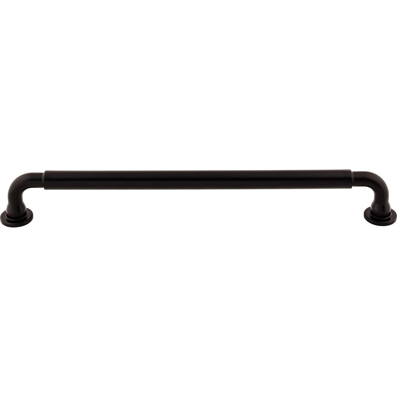 Top Knobs TK828BLK: 12" cc Lily D-Handle Appliance Pull - Flat Black