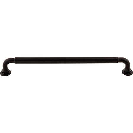 Top Knobs TK828BLK: 12" cc Lily D-Handle Appliance Pull - Flat Black