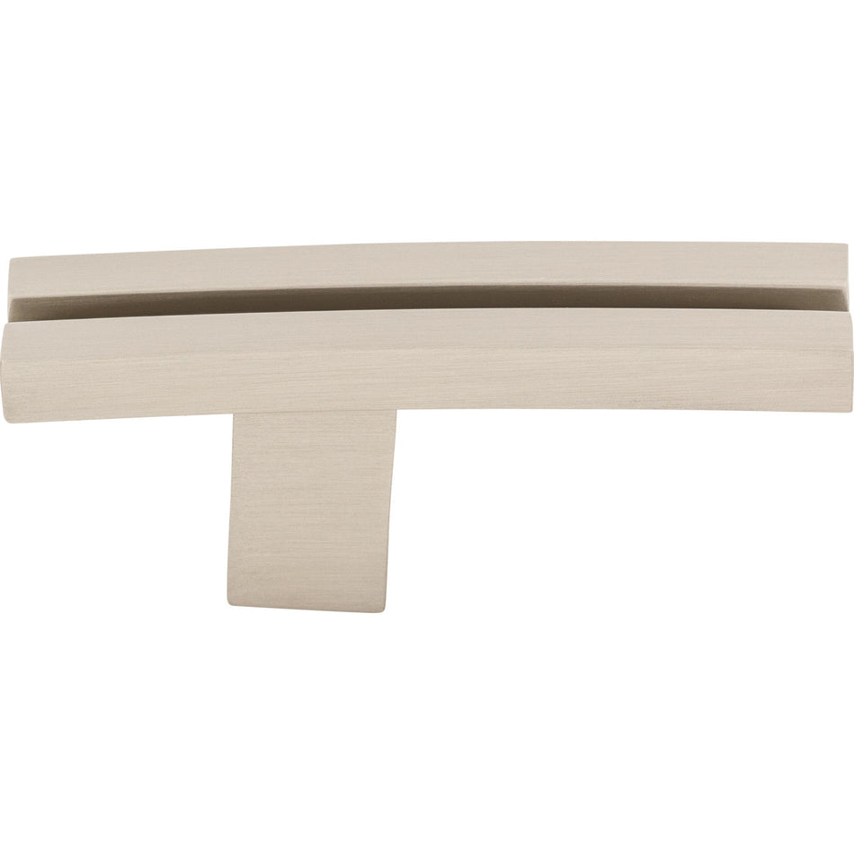 Top Knobs TK82BSN: 2-5/8" Sanctuary Inset Rail T-Bar Cabinet Knob - Brushed Satin Nickel